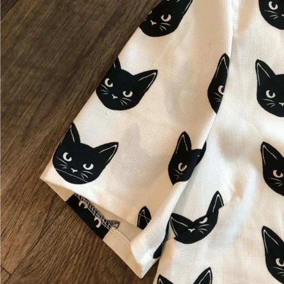 Moon Collection Black Cat Blouse Medium - Picture 3 of 8